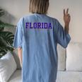 Vintage Florida Florida Retro Orange Women's Oversized Comfort T-Shirt Back Print Blue Jean