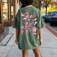 Birthday Girl Groovy Taylor First Name Personalized Heart Women's Oversized Comfort T-Shirt Back Print Moss