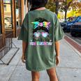 Bruh It's My 9Th Birthday 9 Year Old Birthday For Girl Women's Oversized Comfort T-Shirt Back Print Moss