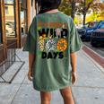Its Been A Wild 100 Day Of School Animal Boys Girls Students Women's Oversized Comfort T-Shirt Back Print Moss