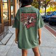 St Valentine’S Wild West Rodeo Vintage Western Horse Women's Oversized Comfort T-Shirt Back Print Moss
