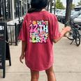 In My 12Th Birthday Era 12 Year Old Birthday Girls Groovy Women's Oversized Comfort T-Shirt Back Print Crimson