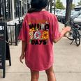 Its Been A Wild 100 Day Of School Animal Boys Girls Students Women's Oversized Comfort T-Shirt Back Print Crimson