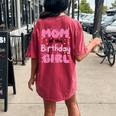 Mom And Dad Of The Birthday Girl Cat Family Party Decor Women's Oversized Comfort T-Shirt Back Print Crimson