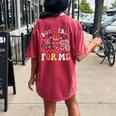 Therapy Team Physical Therapy Ot Valentine Fall Prevention Women's Oversized Comfort T-Shirt Back Print Crimson