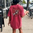 St Valentine’S Wild West Rodeo Vintage Western Horse Women's Oversized Comfort T-Shirt Back Print Crimson