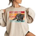 Adopt A Street Cat Shirt Street Cat Funny Raccoon Lovers Women's Oversized Sweatshirt Sand