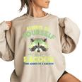 Always Be A Racoon Women's Oversized Sweatshirt Sand