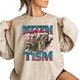 Autistic Raccoon Women's Oversized Sweatshirt – Fun, Cozy Look Sand