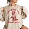 Cowboy Raccoon Oversized Sweatshirt | Funny Western Women's Top Sand