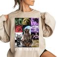 Feral Raccoon Meme Sweatshirt - Oversized Women's Cozy Wear Sand