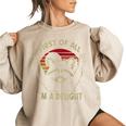 First Of All I'm A Delight Sarcastic Raccoon Lover Women's Oversized Sweatshirt Sand