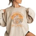 Out of Breath Hiking Society Oversized Sweatshirt - Vintage Raccoon Design Sand