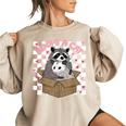 Possum & Raccoon Team Women's Oversized Sweatshirt - Fun, Cozy Wear Sand