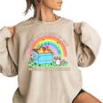 Raccoon Dumpster Fire Women's Sweatshirt - Whimsical Fun Design Sand