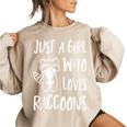 Raccoon Lover Oversized Women's Sweatshirt | Cute Animal Gift Sand