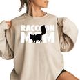 Raccoon Lover Women's Oversized Sweatshirt | Animal Theme for Moms Sand