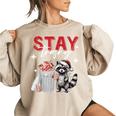 Raccoon For Men Women Raccoon Lover Introvert Women's Oversized Sweatshirt Sand