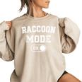 Raccoon Mode Oversized Sweatshirt | Women's Animal Lover Apparel Sand