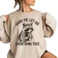 Raccoon Sarcastic Women's Oversized Sweatshirt - Playful Comfort Sand