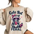 Raccoon Sweatshirt - Oversized Women's Cute & Funny Summer Top Sand