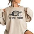 Raccoon & Trash Panda Grey T-Shirt - Women's Oversized Sweatshirt Sand