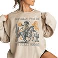 Raccoon Western Country Sweatshirt For Men | Oversized Women's Style Sand