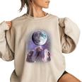Rats Howling At The Moon Women's Oversized Sweatshirt | Cozy Nightwear Sand