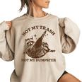 Sarcastic Raccoon Oversized Women's Sweatshirt | Humor for Casual Days Sand