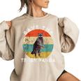 Save the Raccoon Retro Sunset Women's Oversized Sweatshirt Sand