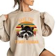 Save The Trash Pandas Raccoon Shirt Raccoon Animal T-Shirt Women's Oversized Sweatshirt Sand