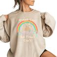 Trash Can Not Trash Can't Raccoon Women's Oversized Sweatshirt Sand