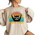Trash Panda Raccoon Women's Oversized Sweatshirt | Fun Animal Theme Sand
