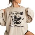 Trendy Raccoon Oversized Sweatshirt | Graphic Fun for Women Sand