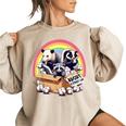 Vintage Women's Sweatshirt - Adopt a Street Cat Opossum Raccoon Skunk Sand