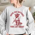 Cowboy Raccoon Oversized Sweatshirt | Funny Western Women's Top Sport Grey
