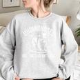 Cowboy Raccoon Oversized Women's Sweatshirt - Quirky Style Sport Grey