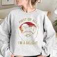 First Of All I'm A Delight Sarcastic Raccoon Lover Women's Oversized Sweatshirt Sport Grey