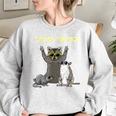 Fun Raccoon & Opossum Women's Sweatshirt | Team Trash Theme Sport Grey