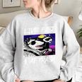 Live Fast Eat Trash Women's Sweatshirt - Oversized Street Cats & Raccoons Sport Grey