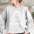 Raccoon Cowboy Western Shirt | Unisex Sweatshirt for Adults & Kids Sport Grey