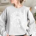 Raccoon Eat Trash Hail Satan Gothic Racoon Women's Oversized Sweatshirt Sport Grey