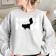 Raccoon Lover Women's Oversized Sweatshirt | Animal Theme for Moms Sport Grey