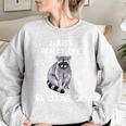 Raccoon Lover Women's Sweatshirt - Cozy Oversized Fit Sport Grey
