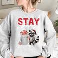Raccoon For Men Women Raccoon Lover Introvert Women's Oversized Sweatshirt Sport Grey