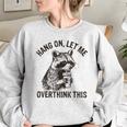 Raccoon Sarcastic Women's Oversized Sweatshirt - Playful Comfort Sport Grey