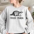 Raccoon & Trash Panda Grey T-Shirt - Women's Oversized Sweatshirt Sport Grey