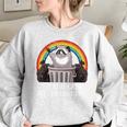 Raccoon Trash Panda Women's Oversized Sweatshirt - Fun & Cozy Wear Sport Grey