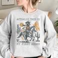 Raccoon Western Country Sweatshirt For Men | Oversized Women's Style Sport Grey