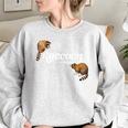 Raccoon Whisperer Oversized Women's Sweatshirt - Cute Raccoon Lover Gift Sport Grey